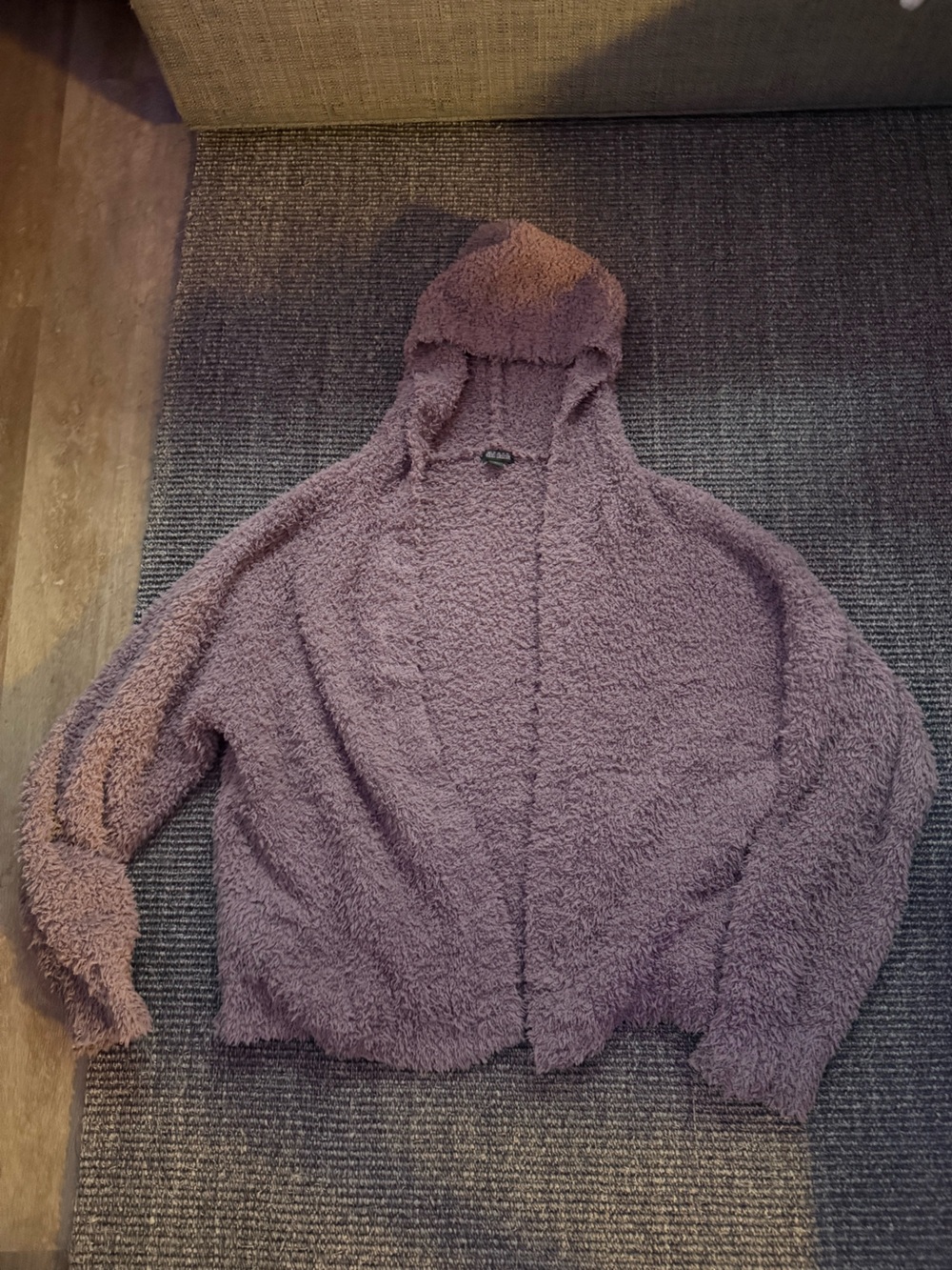 Cozy Plush Zip-Up Jacket in Dusty Mauve